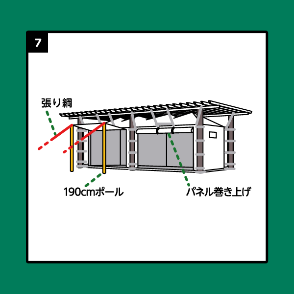 テント付きパーゴラ組み立て手順7